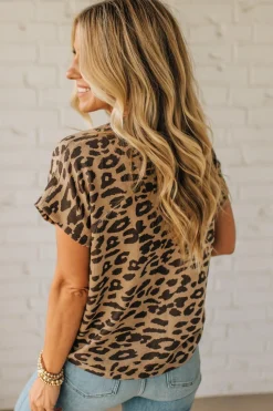 Lightweight Leopard Dolman Sweater Tee