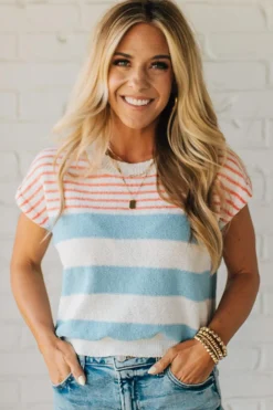 Lightweight Striped Dolman Top