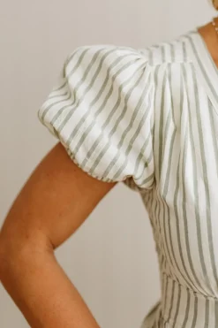 Lindsey Striped Button Front Dress