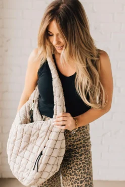 Lizzie Quilted Puff Tote