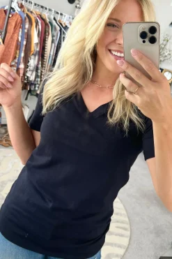 Loose Fit Classic V-Neck Tee