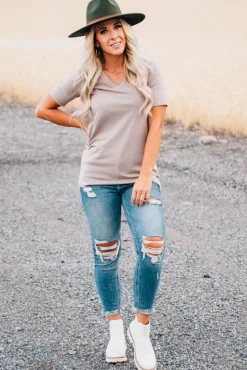 Loose Fit Classic V-Neck Tee