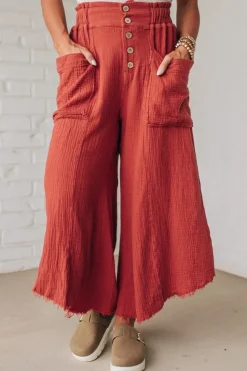 Louis Wide Leg Gauze Pants