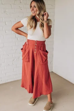 Louis Wide Leg Gauze Pants