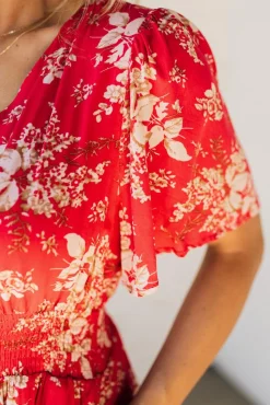 Marika Floral Slit Front Maxi