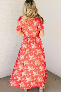 Marika Floral Slit Front Maxi