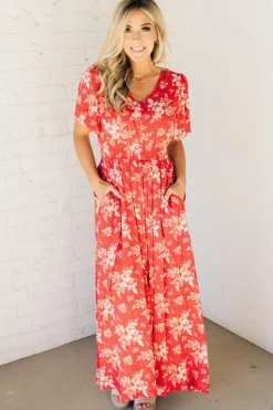 Marika Floral Slit Front Maxi
