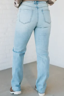 Maverick High Rise Dad Jeans | Light Wash - EUNINA