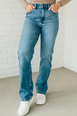 Maverick High Rise Dad Jeans | Medium Wash - EUNINA