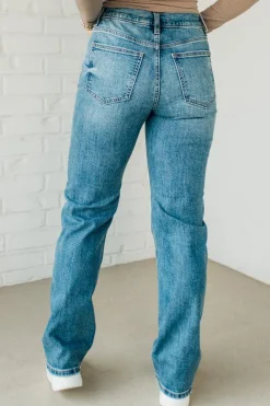 Maverick High Rise Dad Jeans | Medium Wash - EUNINA