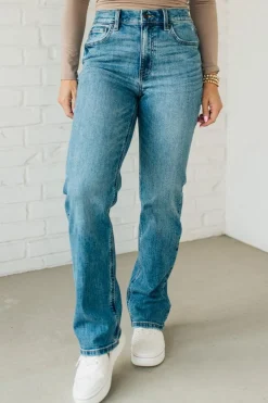 Maverick High Rise Dad Jeans | Medium Wash - EUNINA