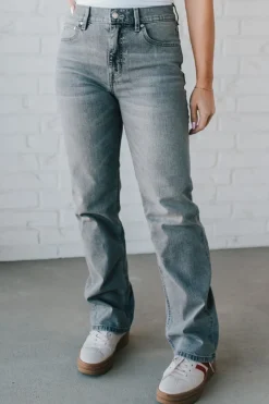 Maverick High Rise Dad Jeans | Grey Wash - EUNINA