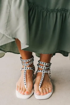 Mel Studded Gladiator Sandals