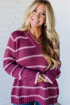 Miley Striped Chunky Sweater