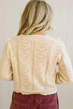 Mini Bows Pointelle Cardigan