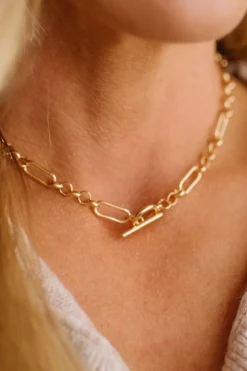 Mixed Link Toggle Necklace