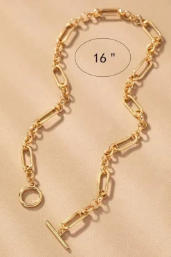 Mixed Link Toggle Necklace