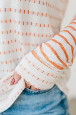 Morse Long Sleeve Stripe Sweater Top