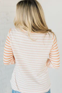 Morse Long Sleeve Stripe Sweater Top