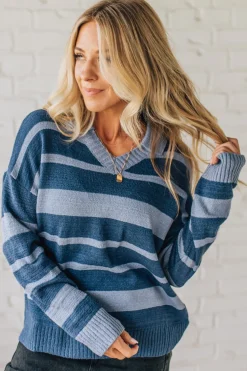 My Boyfriends Collared Stripe Sweater