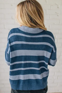 My Boyfriends Collared Stripe Sweater