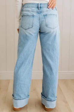 Navi Lynn Low Rise Wide Leg Jeans | Light- VERVET