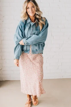 Navi Zipper Moto Denim Jacket