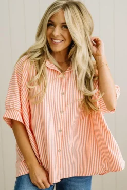 Oversized + Striped Button Down