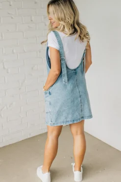 Paisley Denim Jumper Dress