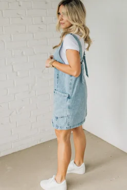 Paisley Denim Jumper Dress