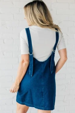 Paisley Denim Jumper Dress