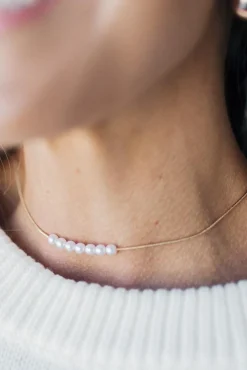 Pearl Accent Collarbone Necklace