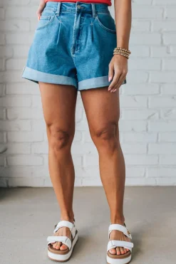 Piper Pleated + Cuffed Shorts - ANNIEWEAR