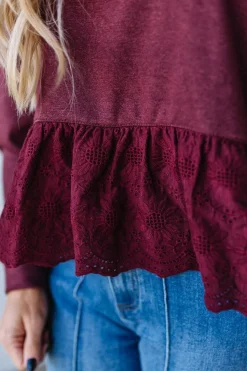 Quincy Eyelet Lace Pullover