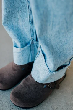 Rhauli Rolled Bottom Barrel Jeans - SO ME