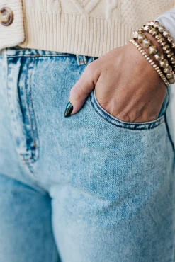 Rhauli Rolled Bottom Barrel Jeans - SO ME