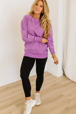 Ribbed Accent Pocketed Pullover