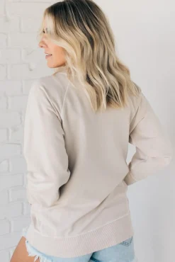 Ribbed Accent Pocketed Pullover