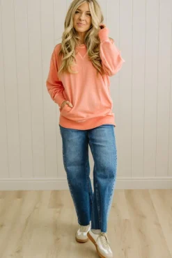 Ribbed Accent Pocketed Pullover