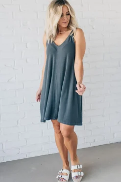 Ribbed Shift Dress
