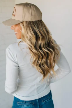 Ribbed Snap Henley Top