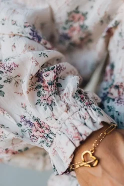 Roman V-Neck Smocked Top