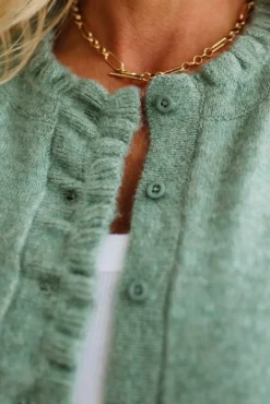 Ruffle Trim Cardigan