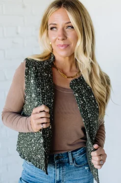 Ruffled Ditsy Floral Vest