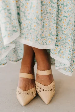 Rylie Raffia Kitten Heels