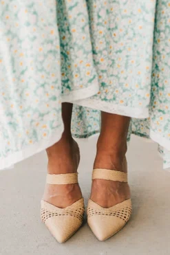 Rylie Raffia Kitten Heels