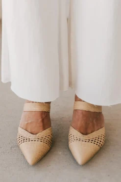 Rylie Raffia Kitten Heels
