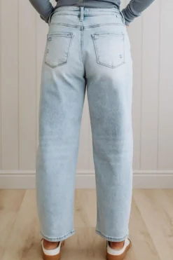 Sammi Barrel Cut Denim | Light Wash - RISEN