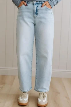 Sammi Barrel Cut Denim | Light Wash - RISEN