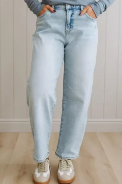 Sammi Barrel Cut Denim | Light Wash - RISEN